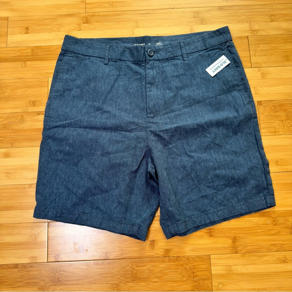 Old Navy Men’s Linen Blend Shorts Size 36 Slim Casual Coastal Preppy Lightweight